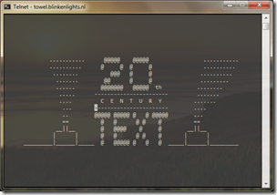 console telnet in semi-transparent console2 powershell session